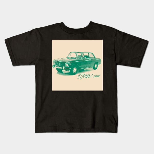 BMW 02 Series / 2002 ---- Classic Car Design Kids T-Shirt by unknown_pleasures